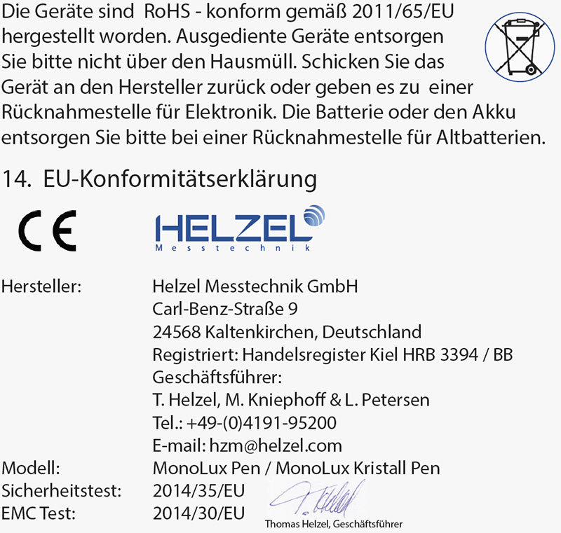 Bild der EU-Konformitätserklärung des Monolux-Pens